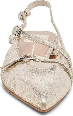 Dolce Vita Pamla Women's Flat Shoes Platinum Distressed Leather : 7.5 M - Image 2
