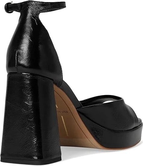 Dolce Vita Pandro Women's Sandals Midnight Crinkle Patent : 10 M, Leather - Image 4