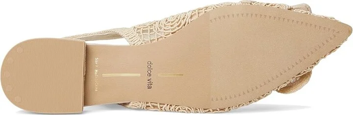 Dolce Vita Pauley Women's Flat Shoes Natural Macrame : 10 M, Leather - Image 3