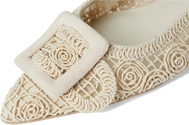Dolce Vita Pauley Women's Flat Shoes Natural Macrame : 10 M, Leather - Image 7