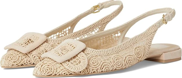 Dolce Vita Pauley Women's Flat Shoes Natural Macrame : 10 M, Leather