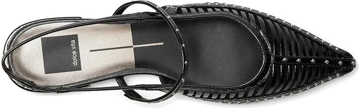 Dolce Vita Phinly Women's Flat Shoes Midnight Crinkle Patent : 10 M, Rubber - Image 2