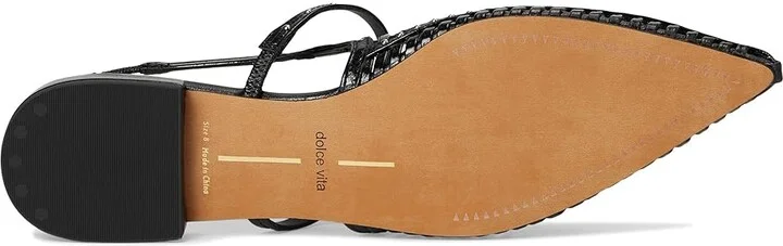 Dolce Vita Phinly Women's Flat Shoes Midnight Crinkle Patent : 10 M, Rubber - Image 3