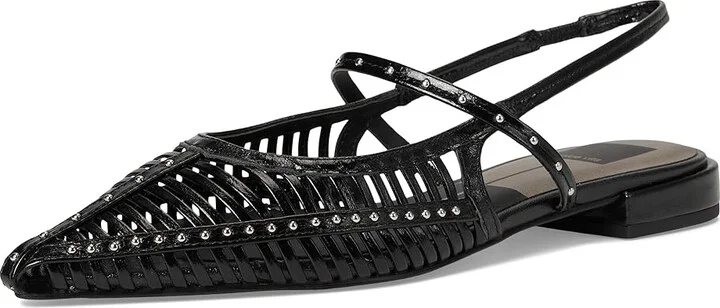 Dolce Vita Phinly Women's Flat Shoes Midnight Crinkle Patent : 10 M, Rubber - Image 5