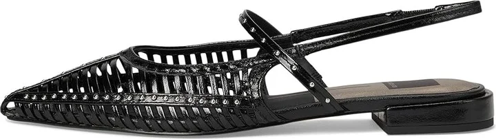 Dolce Vita Phinly Women's Flat Shoes Midnight Crinkle Patent : 10 M, Rubber - Image 6
