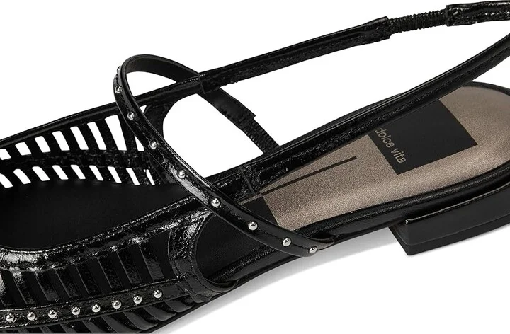 Dolce Vita Phinly Women's Flat Shoes Midnight Crinkle Patent : 10 M, Rubber - Image 7