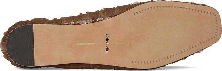 Dolce Vita Raeven Women's Flat Shoes Mid Brown : 9 M, Mesh - Image 3
