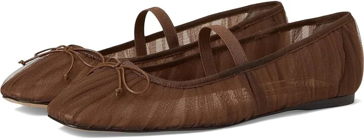 Dolce Vita Raeven Women's Flat Shoes Mid Brown : 9 M, Mesh