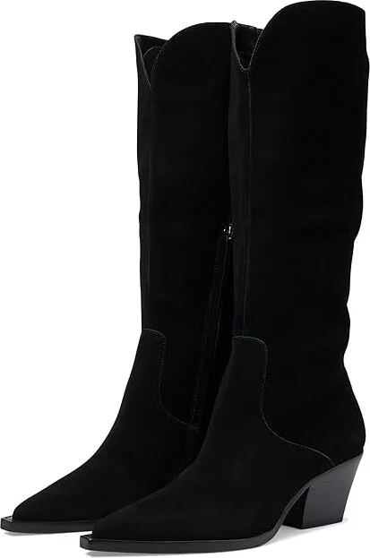 Dolce Vita Raj Women's Boots Onyx Suede : 6 M, Leather/Rubber/Suede