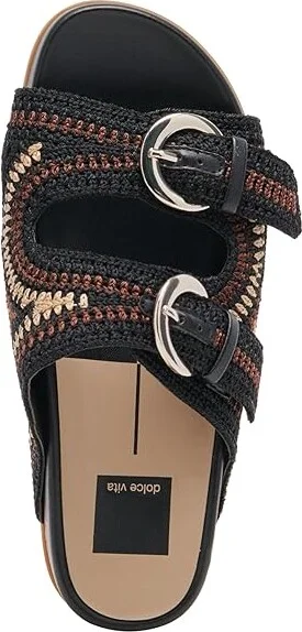 Dolce Vita Ralli Women's Sandals Black Knit : 7.5 M, Leather/Rubber - Image 2
