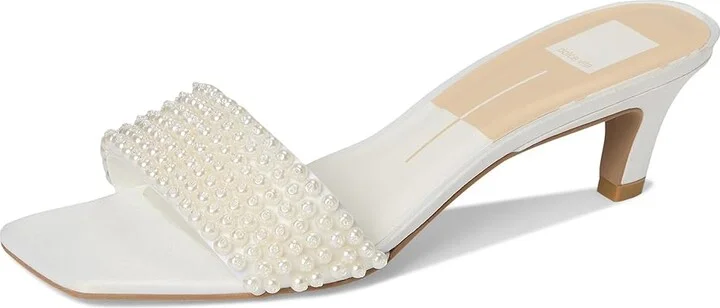 Dolce Vita Rexa Pearl Women's Sandals White : 6.5 M, Textile - Image 5