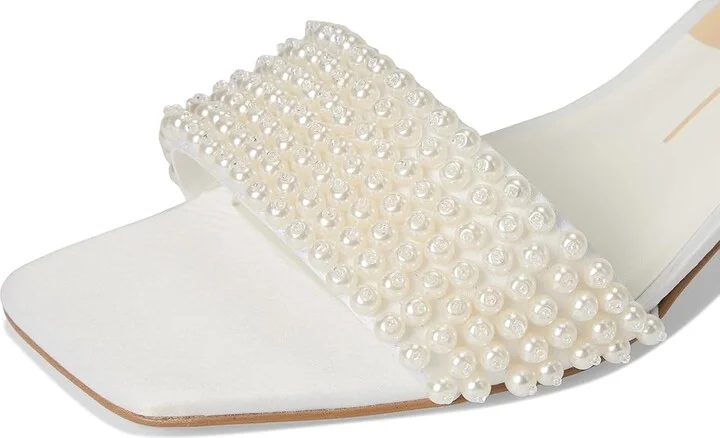 Dolce Vita Rexa Pearl Women's Sandals White : 6.5 M, Textile - Image 7