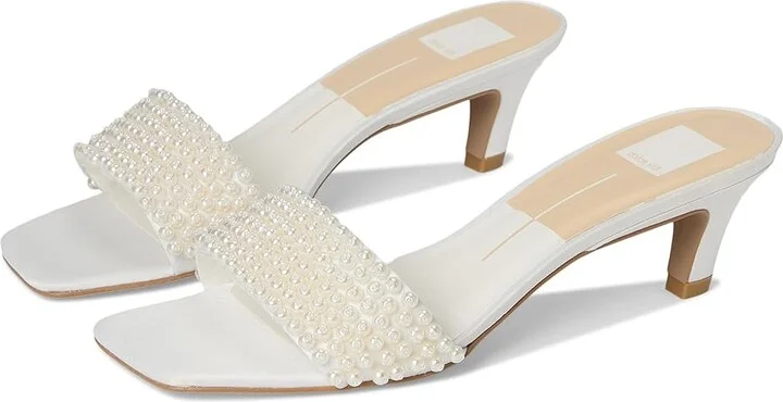 Dolce Vita Rexa Pearl Women's Sandals White : 6.5 M, Textile