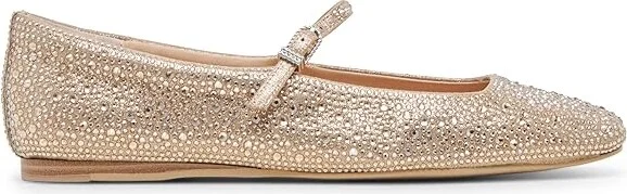 Dolce Vita Reyes Crystal Women's Flat Shoes Light Gold Crystal : 6 M, Leather - Image 5