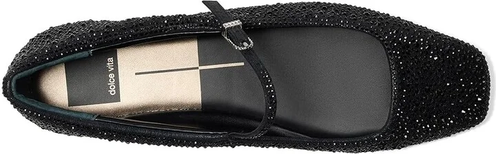 Dolce Vita Reyes Crystal Women's Flat Shoes Light Gold Crystal : 6 M, Leather - Image 6