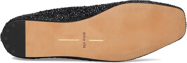 Dolce Vita Reyes Crystal Women's Flat Shoes Light Gold Crystal : 6 M, Leather - Image 7