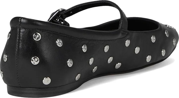 Dolce Vita Reyes Stud Women's Flat Shoes Black Leather : 8 M - Image 4