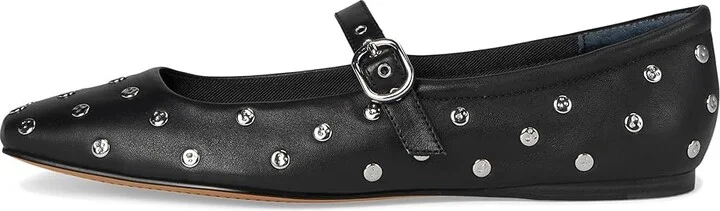 Dolce Vita Reyes Stud Women's Flat Shoes Black Leather : 8 M - Image 6
