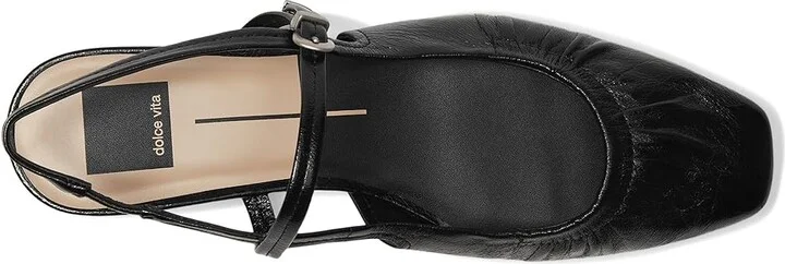 Dolce Vita Rianne Women's Flat Shoes Midnight Crinkle Patent : 6 M, Leather/Rubber - Image 2