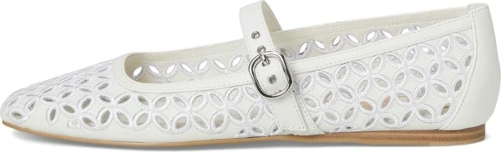 Dolce Vita Rodni Eyelet Perf Women's Flat Shoes True White Leather : 6.5 M - Image 6