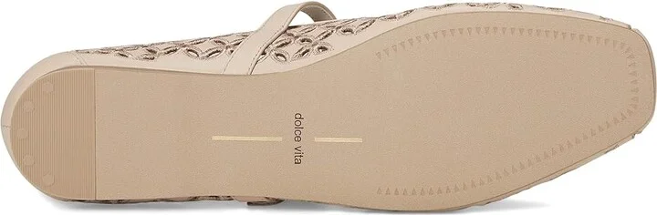 Dolce Vita Rodni Eyelet Perf Women's Flat Shoes True White Leather : 6.5 M - Image 9