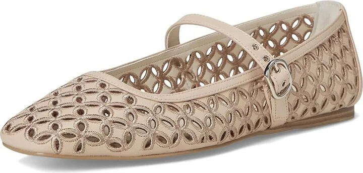 Dolce Vita Rodni Eyelet Perf Women's Flat Shoes True White Leather : 6.5 M - Image 11