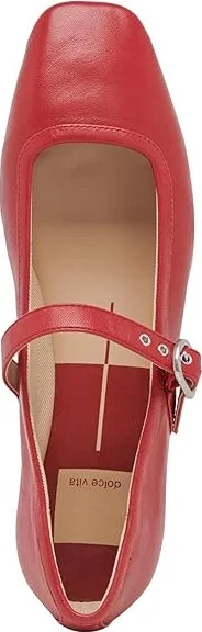 Dolce Vita Rodni Women's Flat Shoes Red Leather : 6 M - Image 2