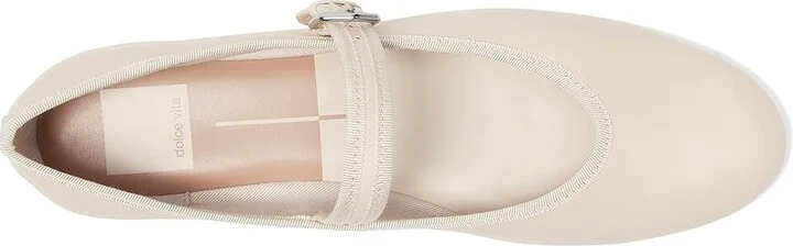 Dolce Vita Roslyn Women's Flat Shoes Creme Leather : 10 M, Synthetic - Image 2