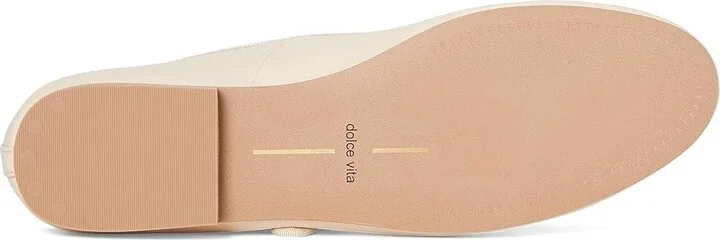 Dolce Vita Roslyn Women's Flat Shoes Creme Leather : 10 M, Synthetic - Image 3