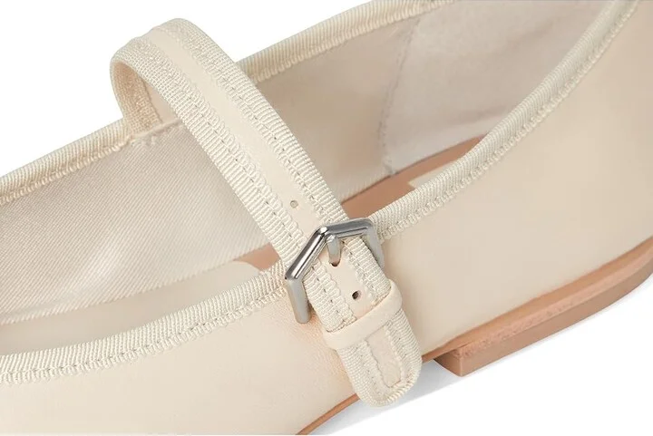 Dolce Vita Roslyn Women's Flat Shoes Creme Leather : 10 M, Synthetic - Image 7