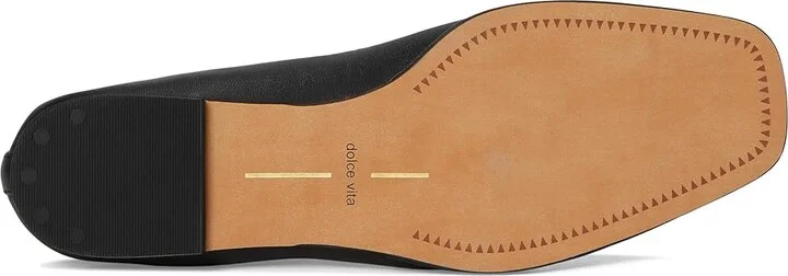 Dolce Vita Ryder Women's Flat Shoes Black Leather : 6.5 M, Cotton - Image 3