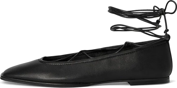 Dolce Vita Ryder Women's Flat Shoes Black Leather : 6.5 M, Cotton - Image 6