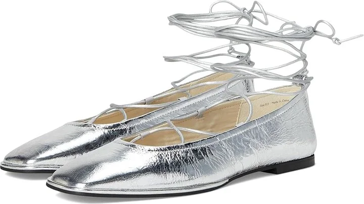 Silver Distressed Leather