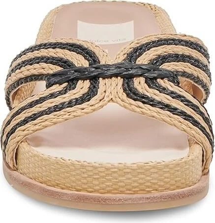 Dolce Vita Selda Women's Sandals Natural/Black Raffia : 6 M - Image 5