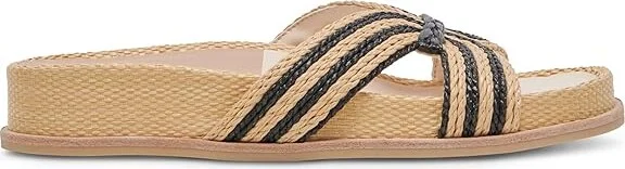 Dolce Vita Selda Women's Sandals Natural/Black Raffia : 6 M - Image 6