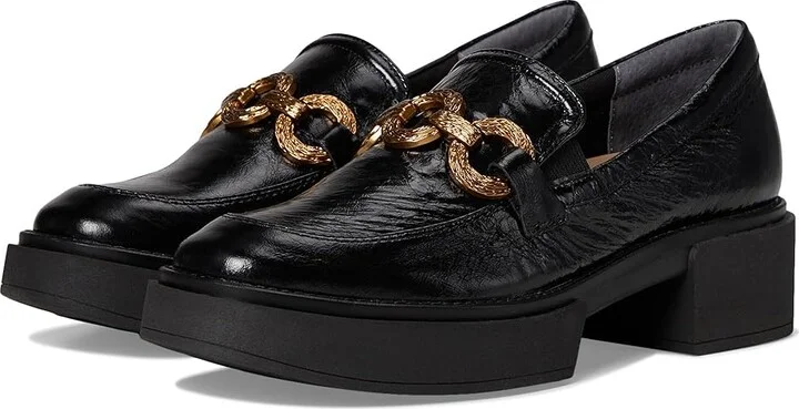 Dolce Vita Sheena Women's Flat Shoes Midnight Crinkle Patent : 6 M, Cotton