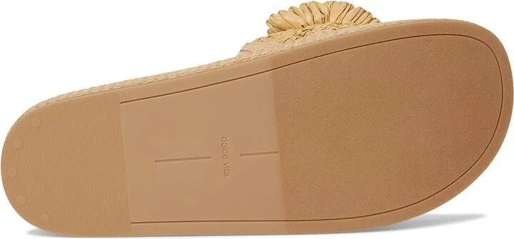 Dolce Vita Sidona Flower Women's Sandals Light Natural Raffia : 6 M, Rubber - Image 3