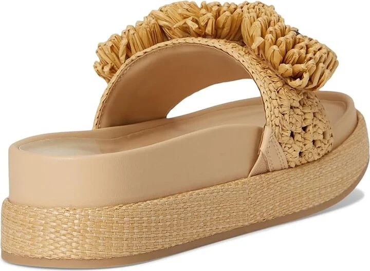 Dolce Vita Sidona Flower Women's Sandals Light Natural Raffia : 6 M, Rubber - Image 4