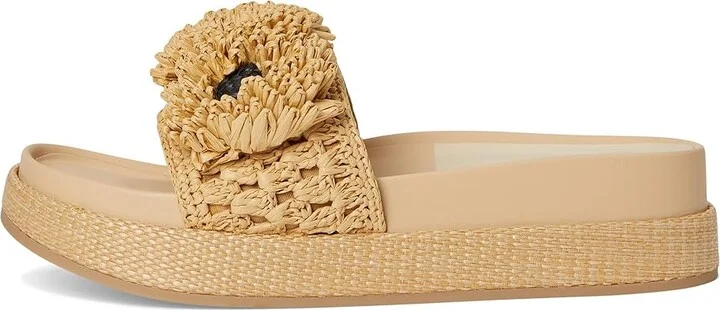Dolce Vita Sidona Flower Women's Sandals Light Natural Raffia : 6 M, Rubber - Image 6