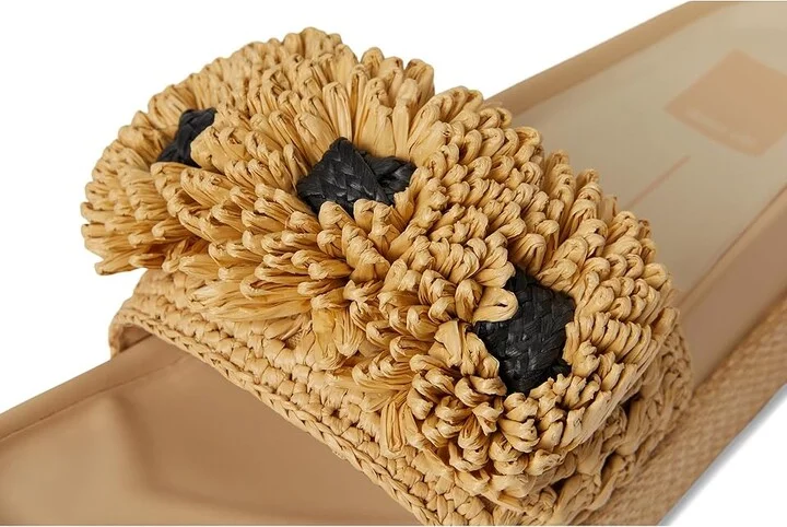 Dolce Vita Sidona Flower Women's Sandals Light Natural Raffia : 6 M, Rubber - Image 7