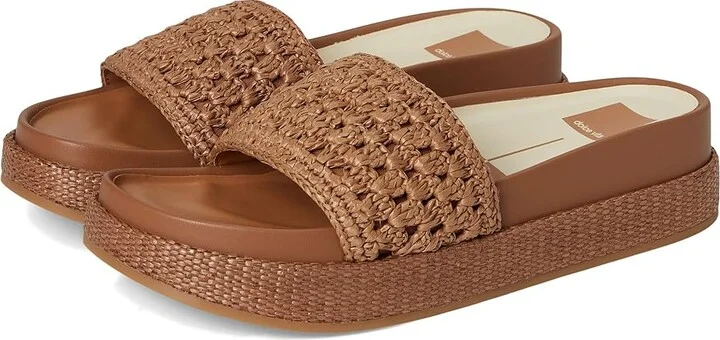 Dolce Vita Sidona Women's Sandals Brown Raffia : 10 M, Rubber