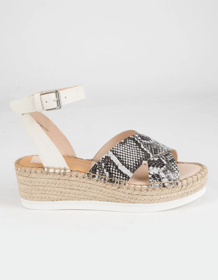 DOLCE VITA Snake Print Crisscross Womens Platform Sandals - Image 2