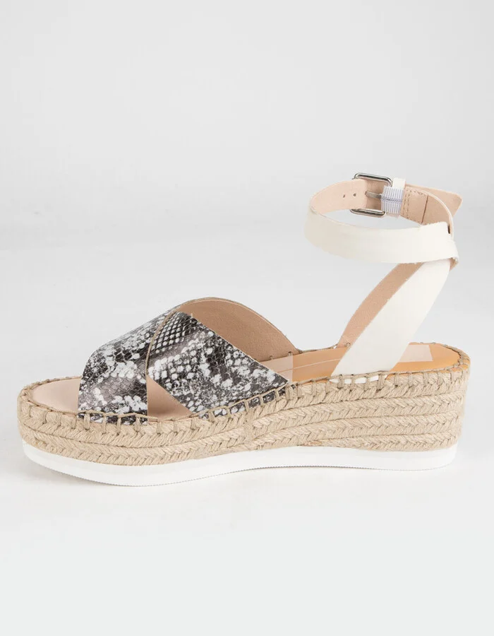 DOLCE VITA Snake Print Crisscross Womens Platform Sandals - Image 3