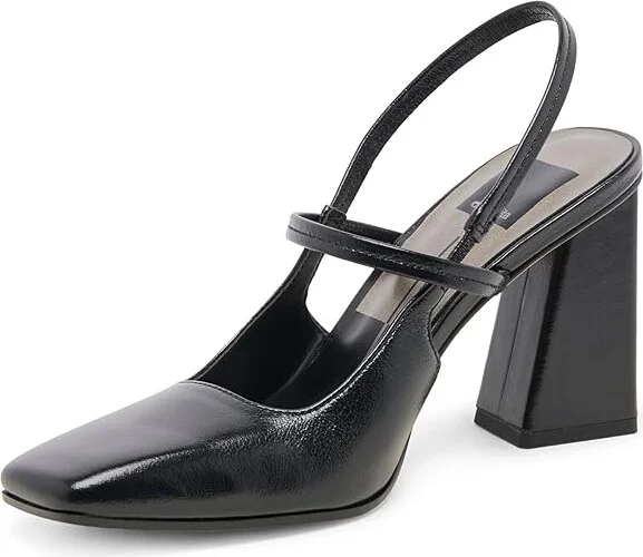 Dolce Vita Soyer High Women's Heels Midnight Crinkle Patent : 9.5 M, Leather/Rubber - Image 4