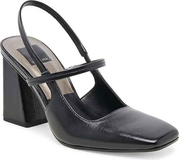 Dolce Vita Soyer High Women's Heels Midnight Crinkle Patent : 9.5 M, Leather/Rubber