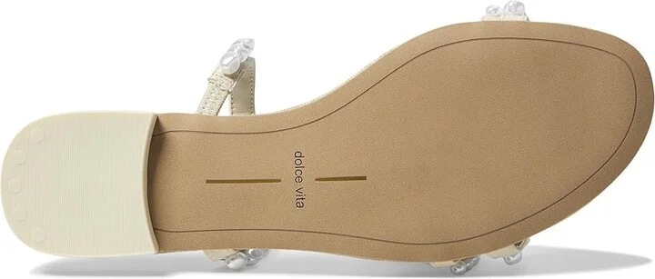 Dolce Vita Tinker Low Women's Sandals Vanilla Pearls : 6.5 M, Leather - Image 3