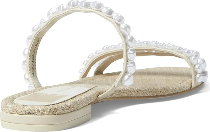 Dolce Vita Tinker Low Women's Sandals Vanilla Pearls : 6.5 M, Leather - Image 4