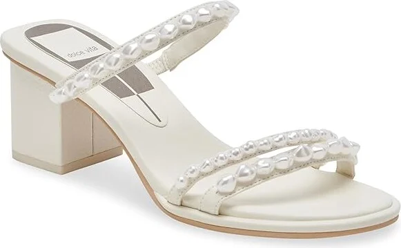 Dolce Vita Tinker Pearl-127 Women's Sandals Vanilla Pearls : 6.5 M