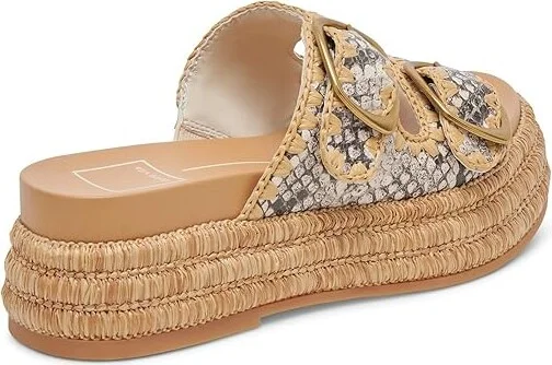 Dolce Vita Wanika Women's Sandals Black/White Embossed Leather : 8.5 M - Image 4