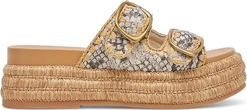 Dolce Vita Wanika Women's Sandals Black/White Embossed Leather : 8.5 M - Image 6